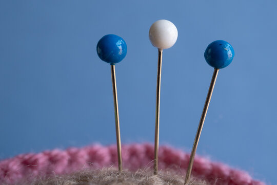 Agujas y alfileres macro