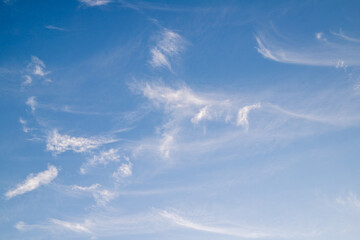 風景素材　寒い冬の早朝の青空