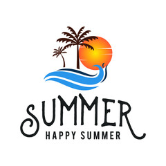Fototapeta na wymiar sea and summer logo, icon and illustration