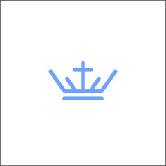simple crown icons. Royal, luxury symbol. King, queen abstract geometric logo.