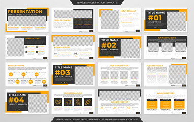 multipurpose business presentation template design with clean style and minimalist layout