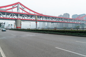 Expressway and Tiejia bridge in Chongqing, China