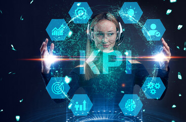 KPI Key Performance Indicator for Business Concept. Business, Technology, Internet and network concept