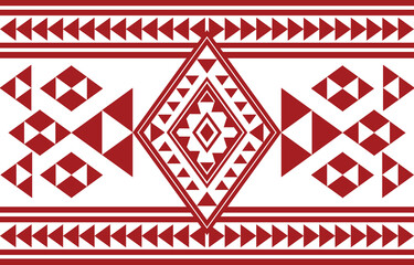 abstract red geometric tribal  ethnic pattern 