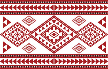 abstract red geometric tribal  ethnic pattern 