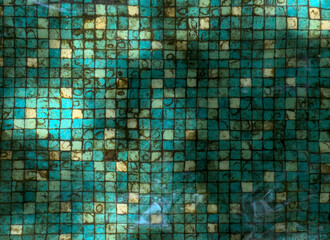 sunspots on a clear water fountain bottom