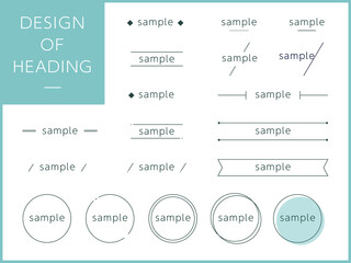 タイトル　デザイン　見出し　セット
