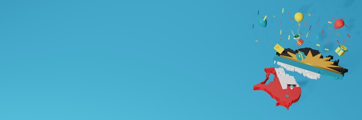 
Antiqua and barbuda map combined with flags for social media and website background covers, additions
Balloons, gift boxes and bags to celebrate National Shopping Day and National Independence Day in