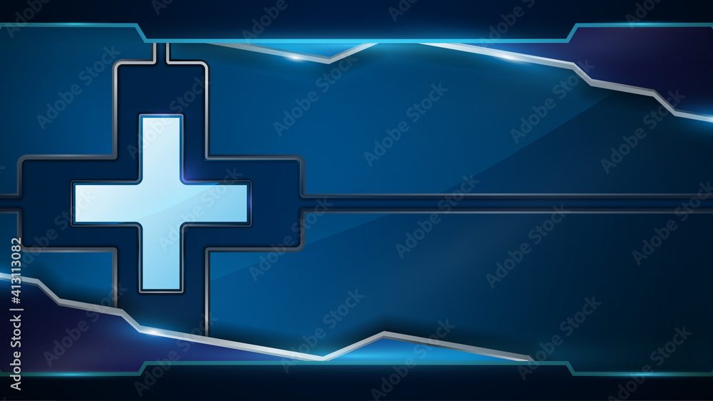 Poster abstract tech medical innovation concept design frame background banner backdrop eps 10 vector