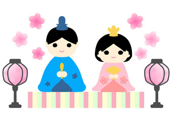 ひな祭り　お雛様　桃の節句　アイコン