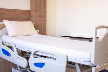 Empty sick bed for supporting patients at hospital room