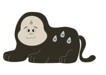 スフィンクス座りの霊獣クタベ