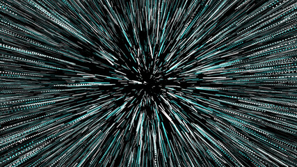 Hyperspaces jump through the stars in space. Abstract background. Cosmos traveling.