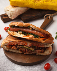 Meat shawarma. Donors. Fast food. Quick street snack