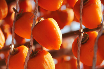 干し柿。日本の伝統食。