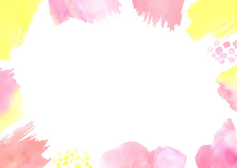 ピンクの水彩絵の具のテクスチャ