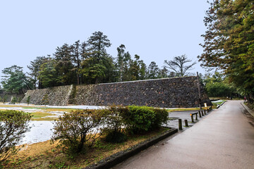 冬の松江城の風景