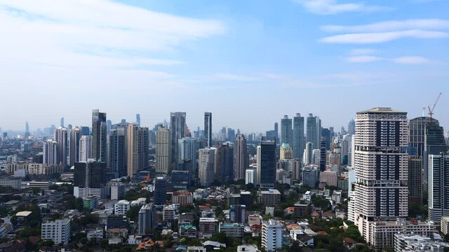 Time lapse Bangkok city buildings cityscape