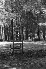 Lonely chair in the country