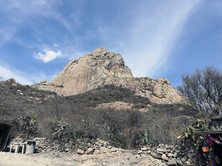 Mountain in the Sierra de Queretaro, the largest monolith in the world