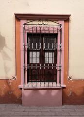 Doors, wall, facades, windows in a village
