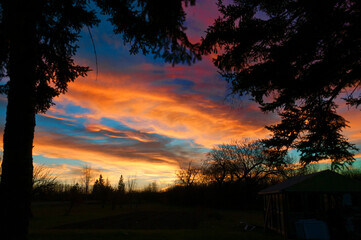 sunset on the prairie