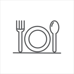 Food court icon outline food court vector icon.