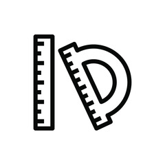 Measure ruler icon vector graphic illustration