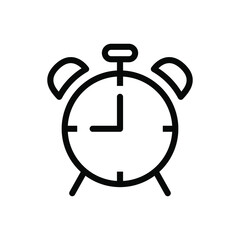Alarm clock icon vector graphic illustration