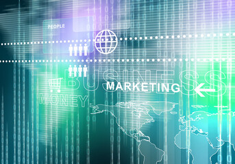 digital business background, innovative technologies