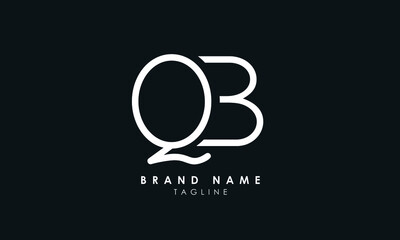 Alphabet letters Initials Monogram logo QB, B and Q, Alphabet Letters BQ minimalist logo design in a simple yet elegant font, Unique modern creative minimal circular shaped fashion brands
