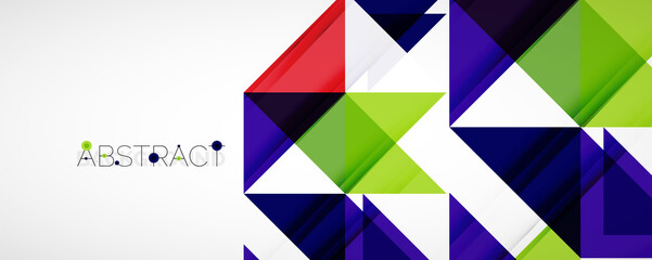 Geometric abstract background. Techno color triangle shapes. Vector illustration for covers, banners, flyers and posters and other designs