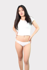 Fototapeta premium woman and white bikini