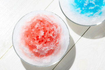 ふわふわのカキ氷 白板の背景