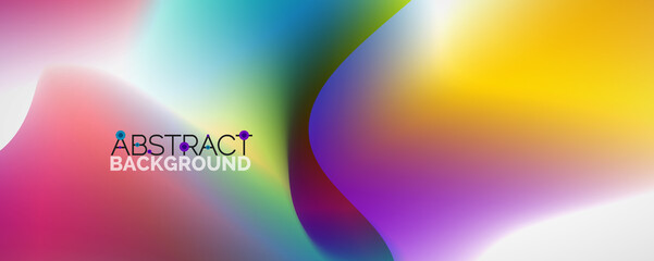 Fluid color gradient abstract background, trendy colorful wallpaper. Vector illustration for placards, brochures, posters, banners and covers