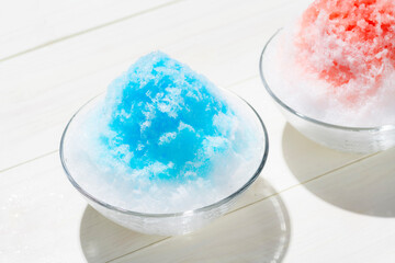 ふわふわのカキ氷 白板の背景