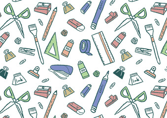 文房具の模様_シームレス02
