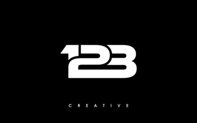 123 Letter Initial Logo Design Template Vector Illustration - obrazy, fototapety, plakaty