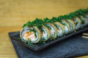 Perfect sushi, traditional Japanese cuisine.i