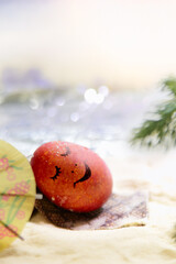 A concept with an Easter egg that travels during a pandemic. The idea is that there are no boundaries for Easter.