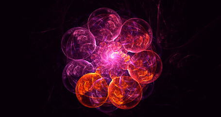 3D rendering abstract round light background