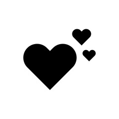 love-shaped icon. with a romantic theme. suitable for web design