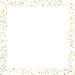 Gold Glitter Stars. Luxury Shiny Confetti.