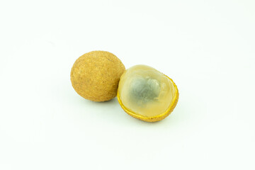 Orange fruit on a white background