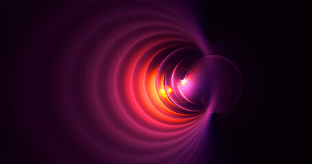 3D rendering abstract round light background