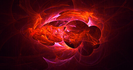 3D rendering abstract colorful fractal light background