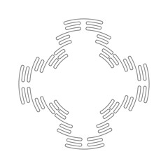 Lines in Circle Form . Spiral Vector Illustration .Technology round. Wave Logo . Design element . Abstract Geometric shape .