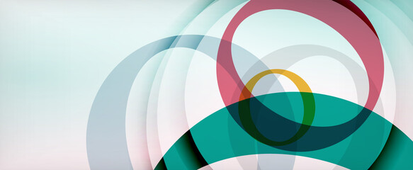 Ring geometric shapes, o letter repetition wallpaper. Abstract background for business or technology presentations, internet posters or web brochure covers