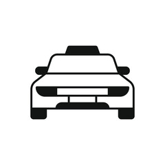 Taxi vector icon car  isolated sign front view design 