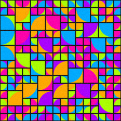Abstract Geometric Pattern generative computational art illustration